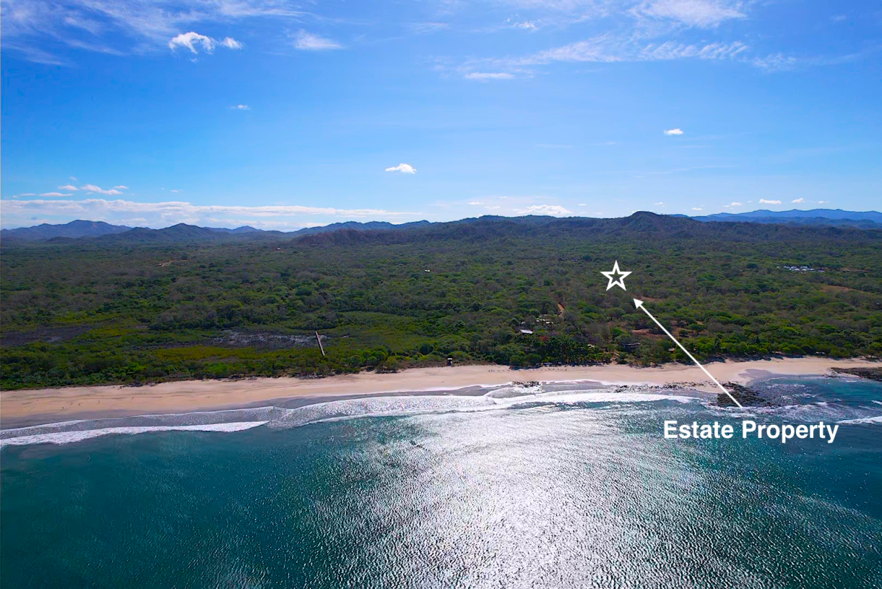 Aerial view of an estate property in the heart of Avellanas, Guanacaste