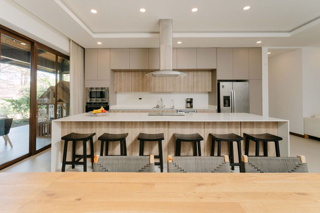 Villa Lindura open-plan kitchen interior, Hacienda Pinilla